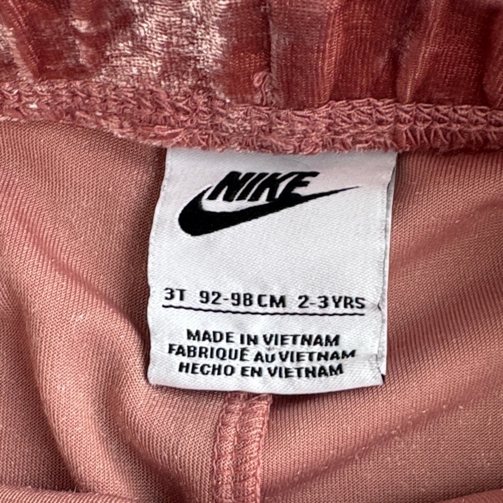 Nike Girls Crushed Velvet Leggings 3t - Picture 3 of 5